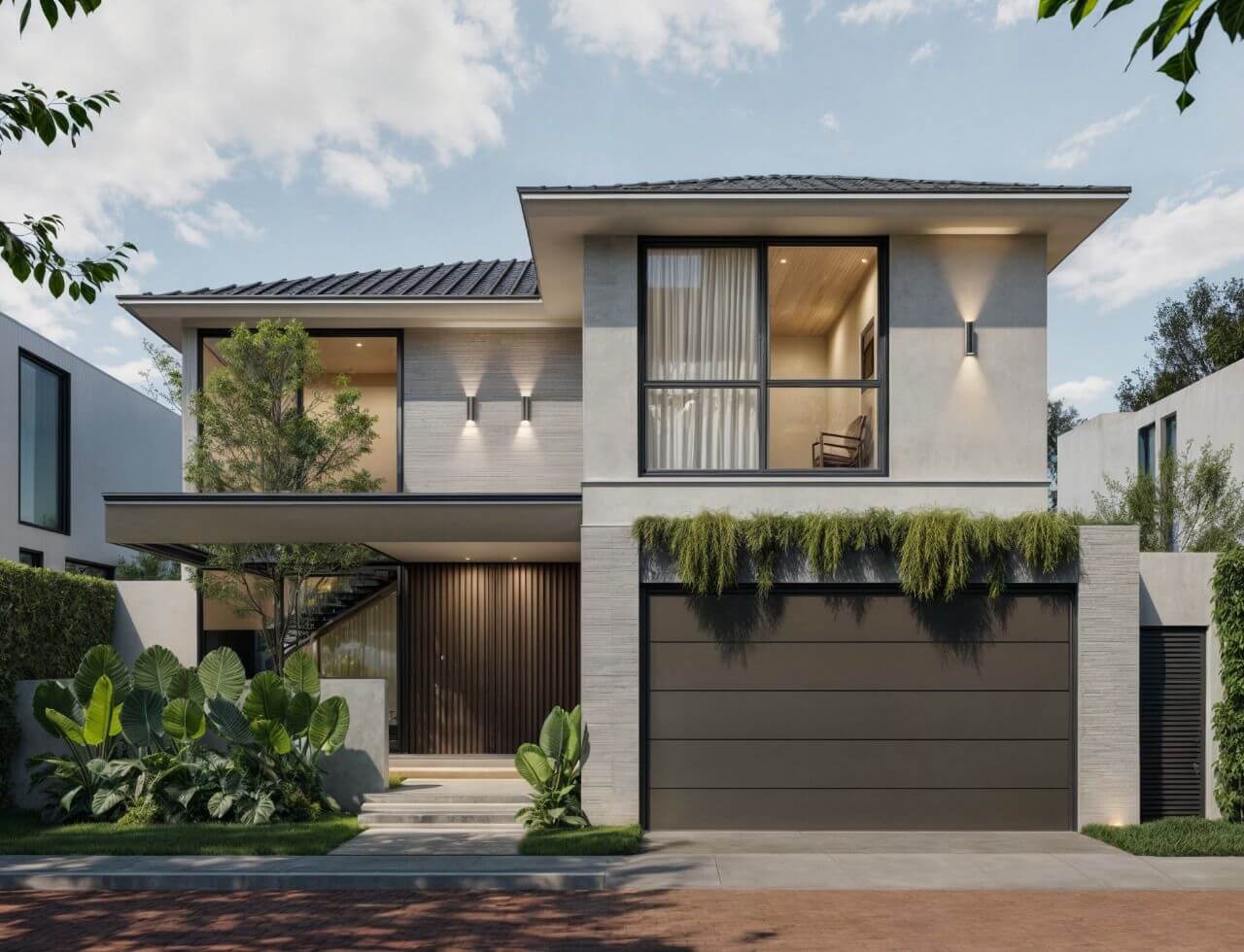 Render arquitectónico de la casa en Punta Barranca